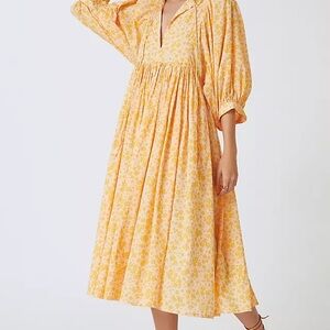 Sundry blosson Yellow Midi Dress